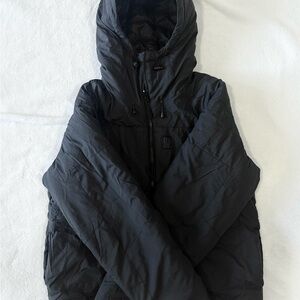Topo Design Mountain Puffer Hoodie
